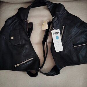 DKNY  women's clothing Genuine Leather Shoulder Vest - Holster Style